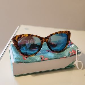 Goodr Runway Fast as Shell Sunglasses, Tortoise Blue Mirror,Brand New Never Worn